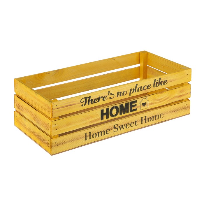 Набор интерьерных ящиков "Home" 3в1, 50 х 30 х 12 см, лимон