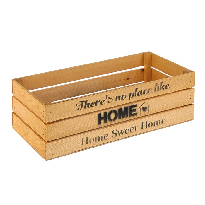 Набор интерьерных ящиков "Home" 3в1, 50 х 30 х 12 см, тёмно-желтый