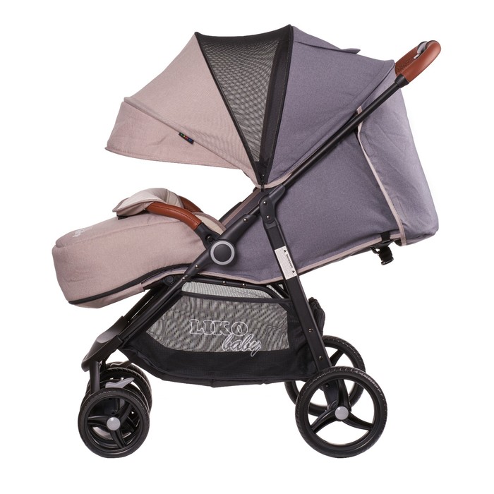 Коляска прогулочная Liko Baby AU-208, серая