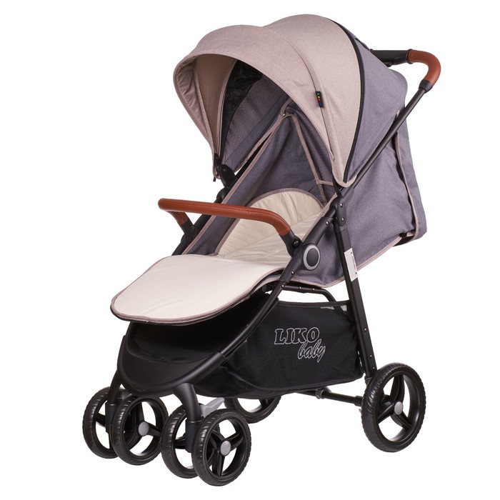 Коляска прогулочная Liko Baby AU-208, серая