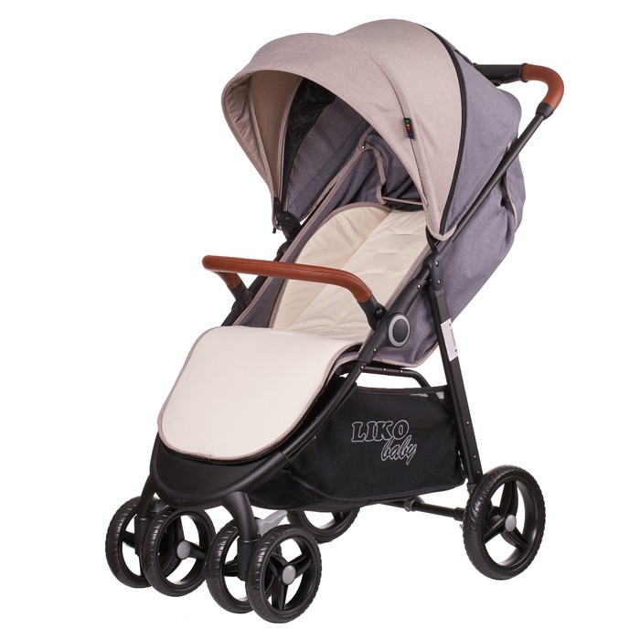 Коляска прогулочная Liko Baby AU-208, серая