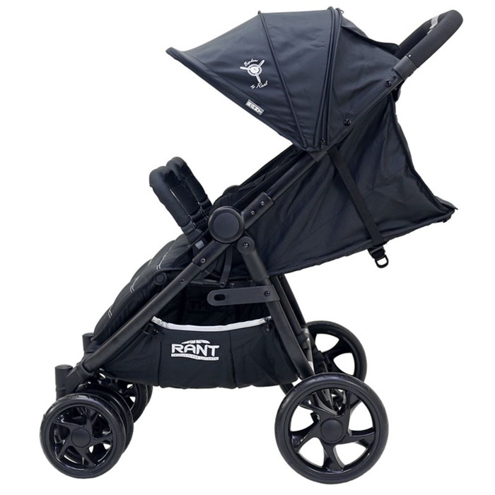 Коляска для двойни, прогулочная RA138 BiPLANE black, цвет чёрный