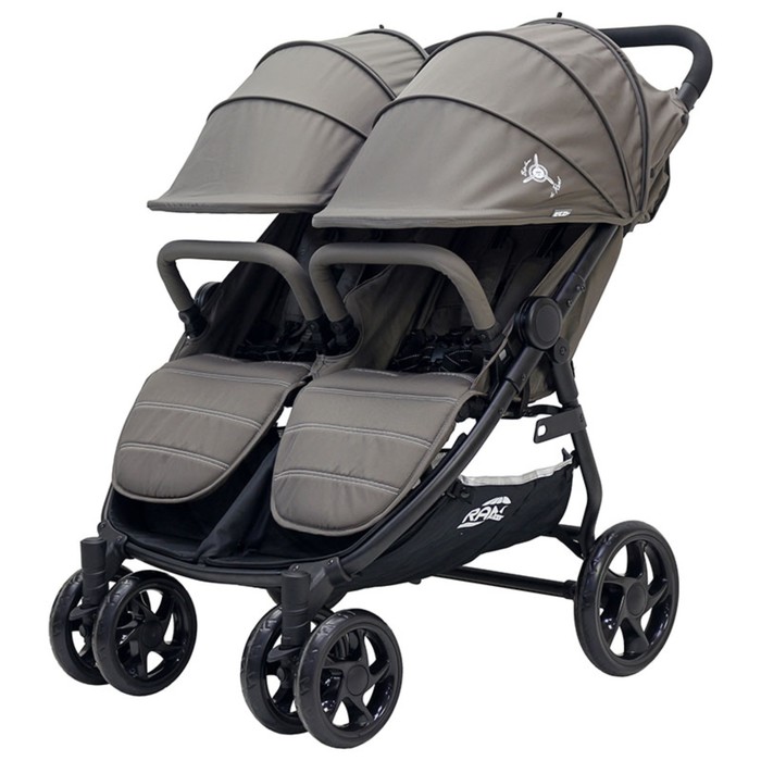 Коляска для двойни, прогулочная RA138 BiPLANE brown, цвет коричневый