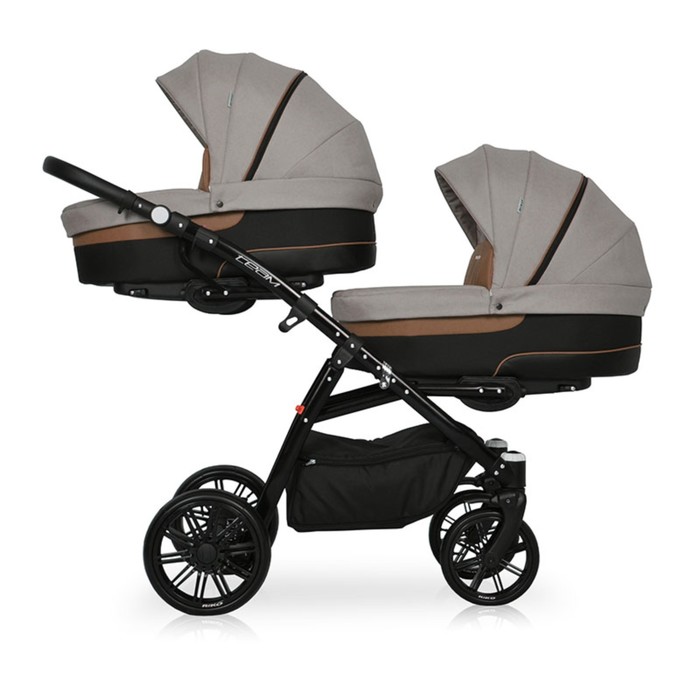 Коляска для двойни TEAM (Riko) 04 бежевый-коричневый