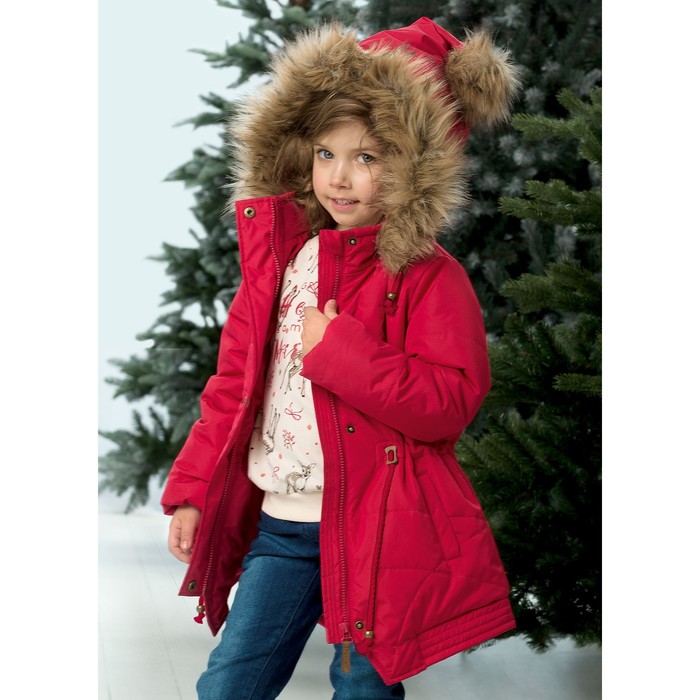 Куртка для девочки, рост 92 см, цвет малиновый