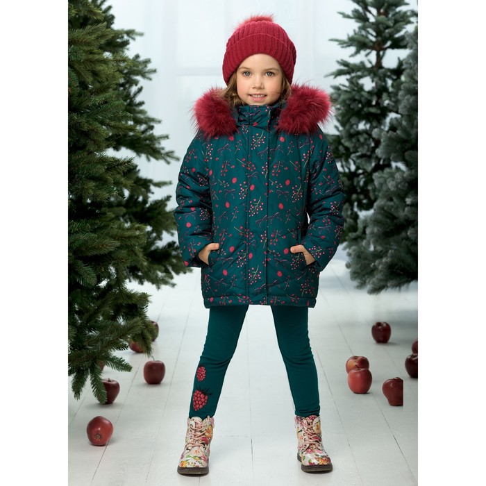 Куртка для девочки, рост 92 см, цвет изумрудный