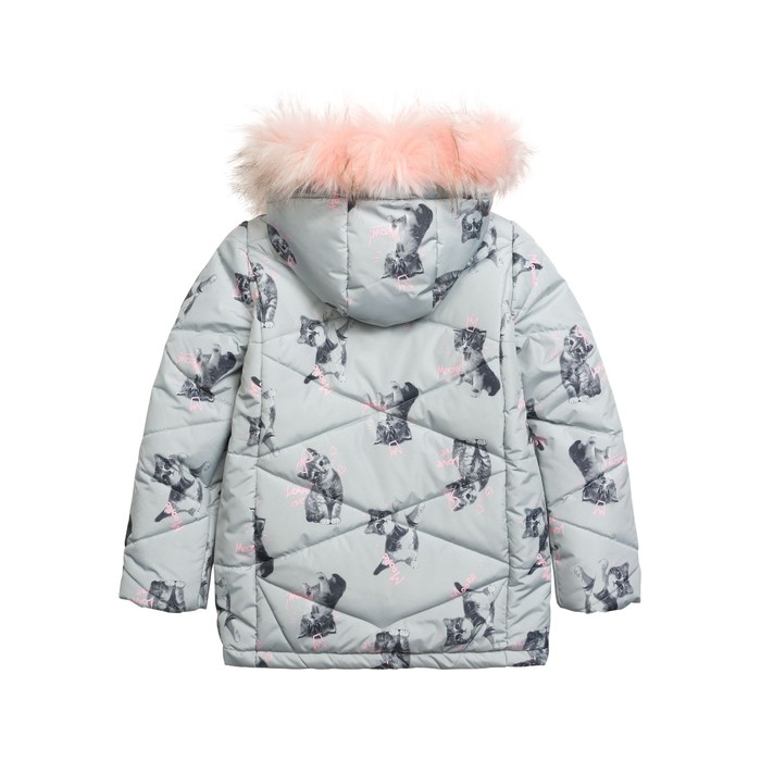 Куртка для девочки, рост 140 см, цвет серый