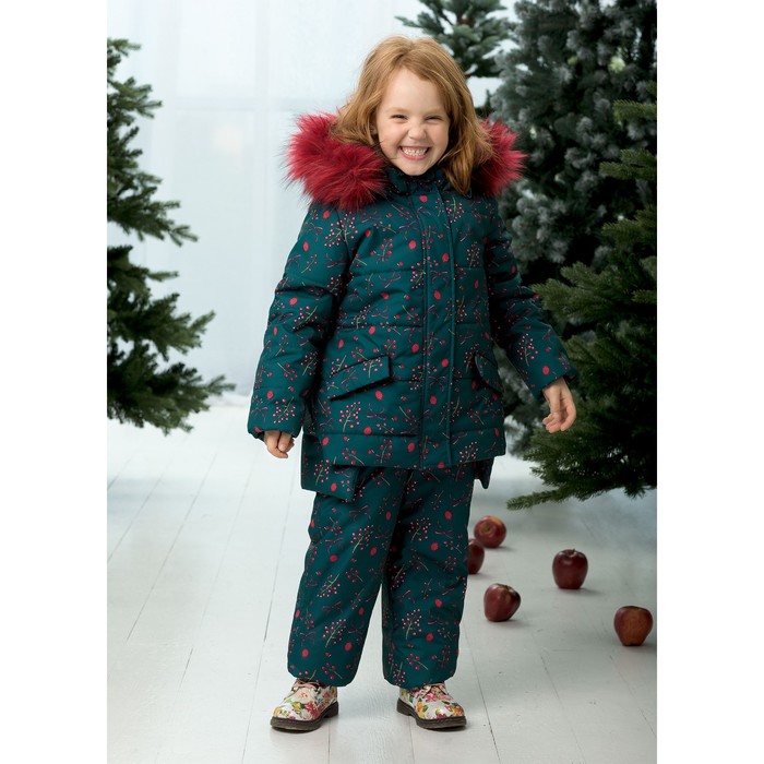 Комплект для девочки, рост 116 см, цвет изумрудный