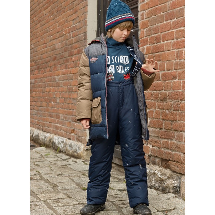 Комбинезон для мальчика, рост 134 см, цвет тёмно-синий