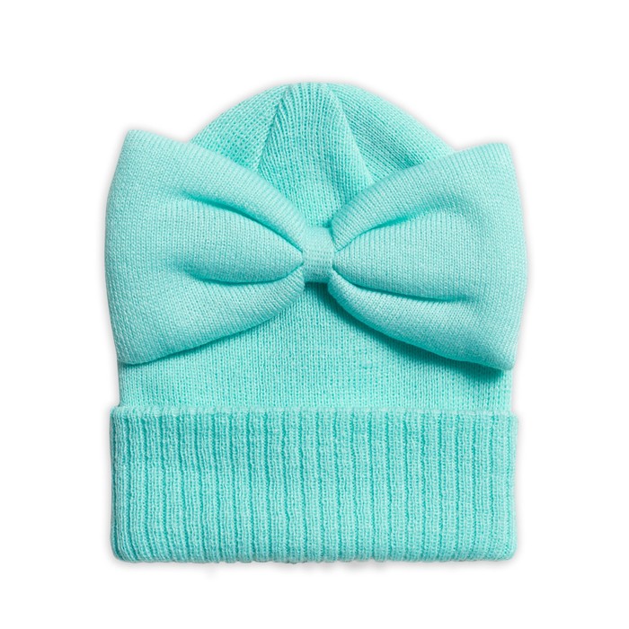 Шапка для девочки, размер 50-51 см, цвет лазурный