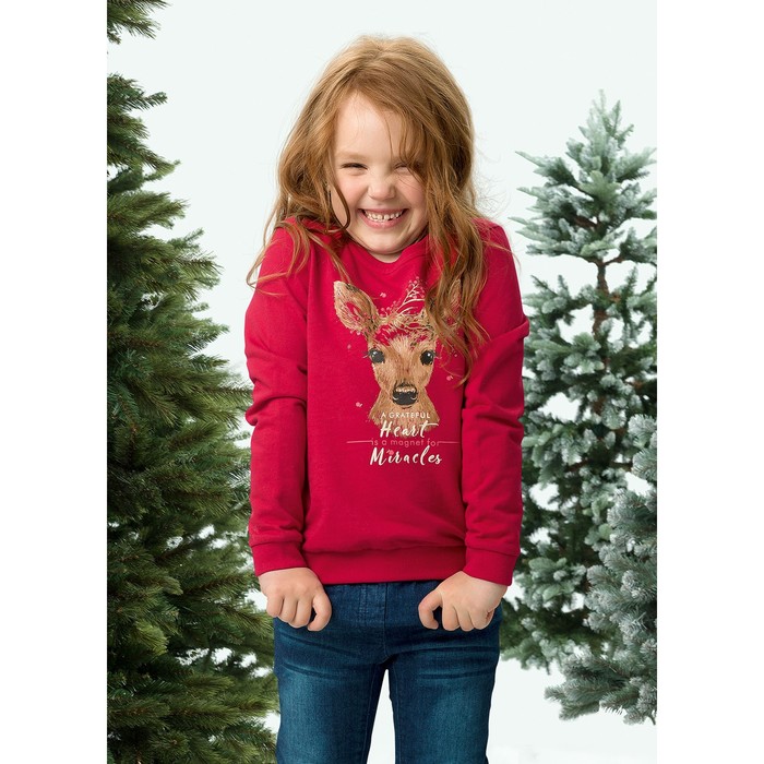 Толстовка для девочки, рост 86 см, цвет малиновый