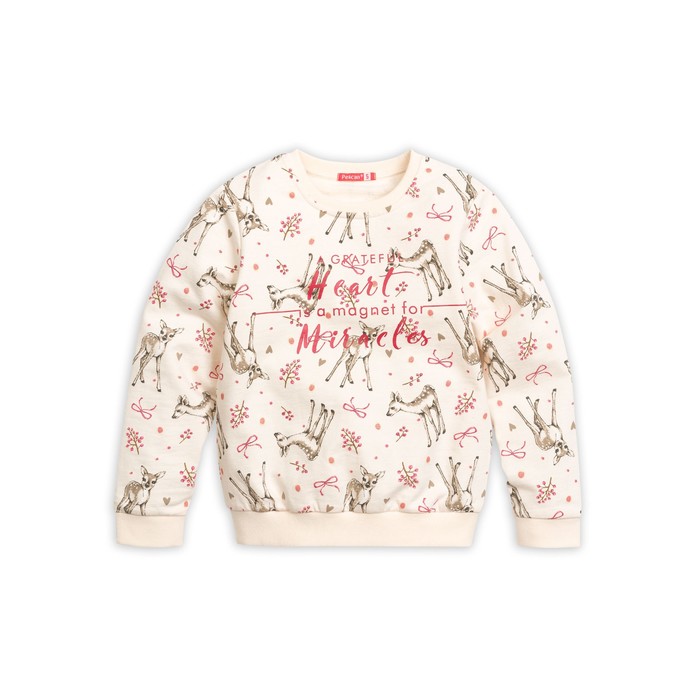 Толстовка для девочки, рост 86 см, цвет кремовый