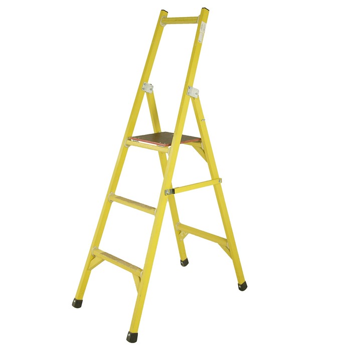 Стремянка диэлектрическая "ЛУЧ" ССС-1,9-Ф40П, стеклопластик, раб.высота 1 м, 3 ступени