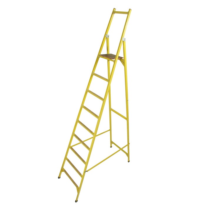 Стремянка диэлектрическая "ЛУЧ" ССС-3,9-Ф40П, стеклопластик, рабочая высота 3 м, 9 ступеней