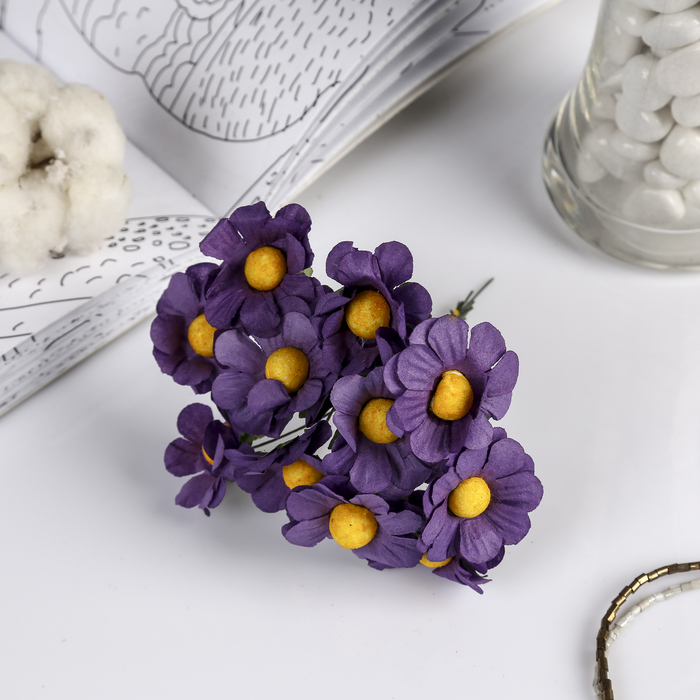 Декор для творчества "Садовый цветок" набор 12 цветков МИКС 10 см