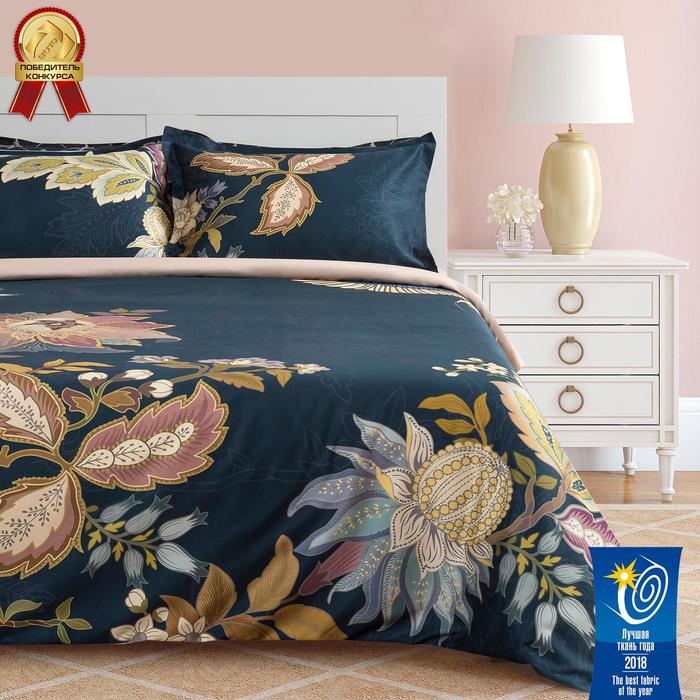 Постельное бельё "Этель" евро Райская ночь 200х217 см, 220х240 см, 50х70+3 см - 2 шт, 100% хлопок