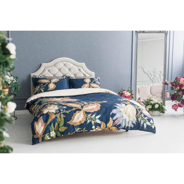 Постельное бельё "Этель" евро Райская ночь 200х217 см, 220х240 см, 50х70+3 см - 2 шт, 100% хлопок