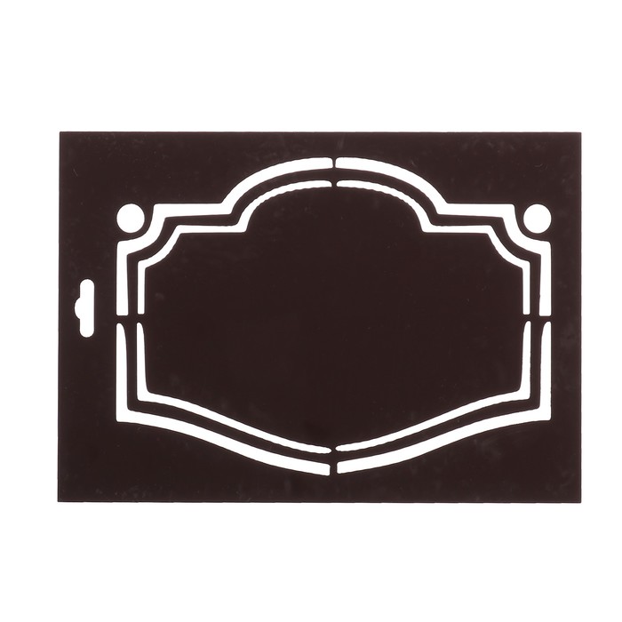 Трафарет пластик "Рамка в двойной каёмке" 19,5х14 см