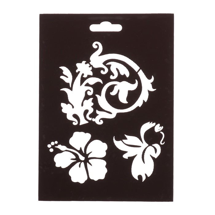 Трафарет пластик "Цветочная композиция" 19,5х14см