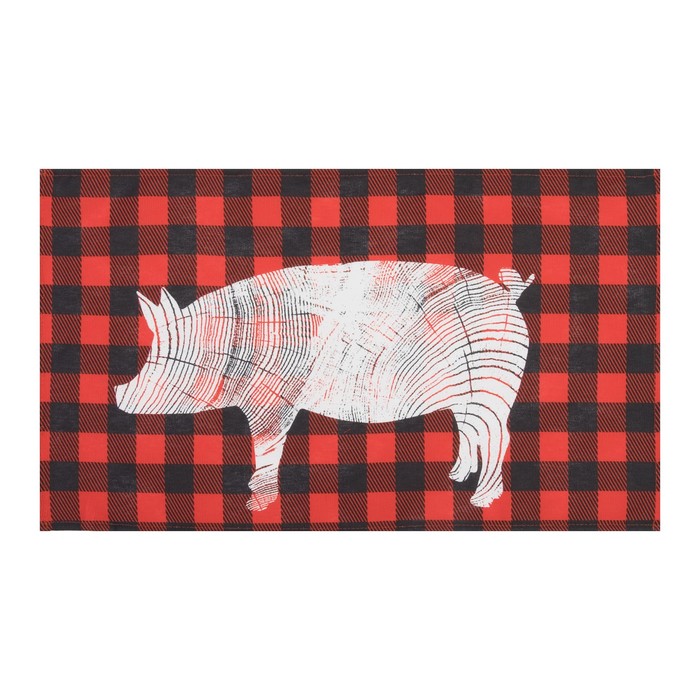 Полотенце "Доляна" Свинка 34х59 см, рогожка 160 г/м2