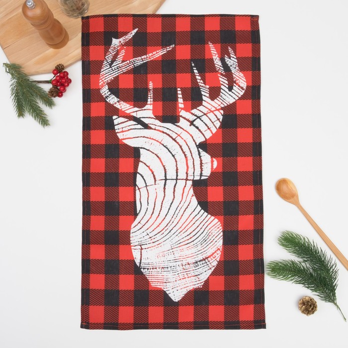 Полотенце "Доляна" Олень 34х59 см, рогожка 160 г/м2