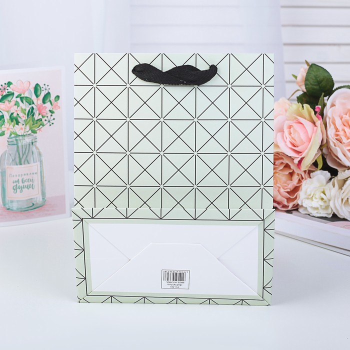 Пакет подарочный люкс, 18 х 25 х 8,5 см