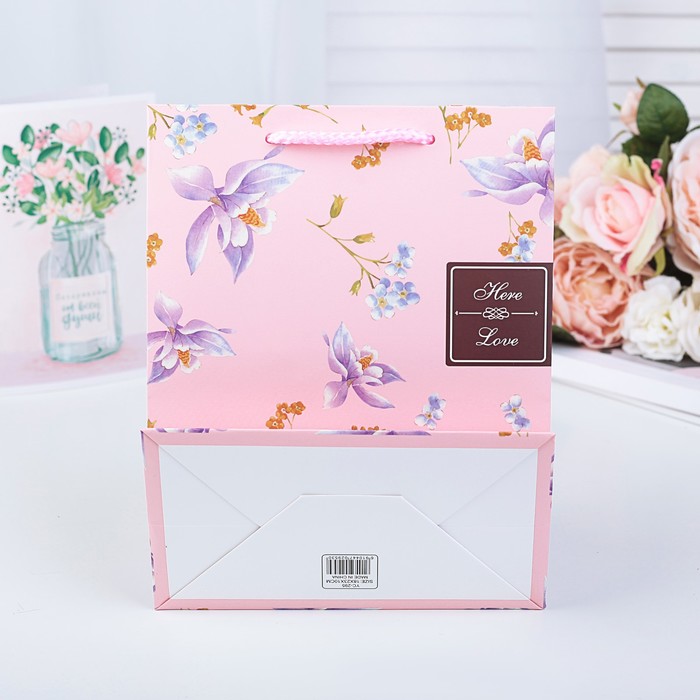 Пакет подарочный люкс, 18 х 25 х 8,5 см