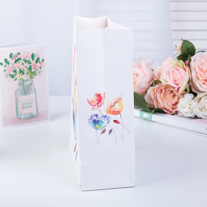 Пакет подарочный люкс, 18 х 25 х 8,5 см