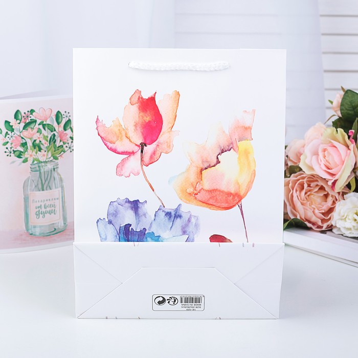 Пакет подарочный люкс, 18 х 25 х 8,5 см