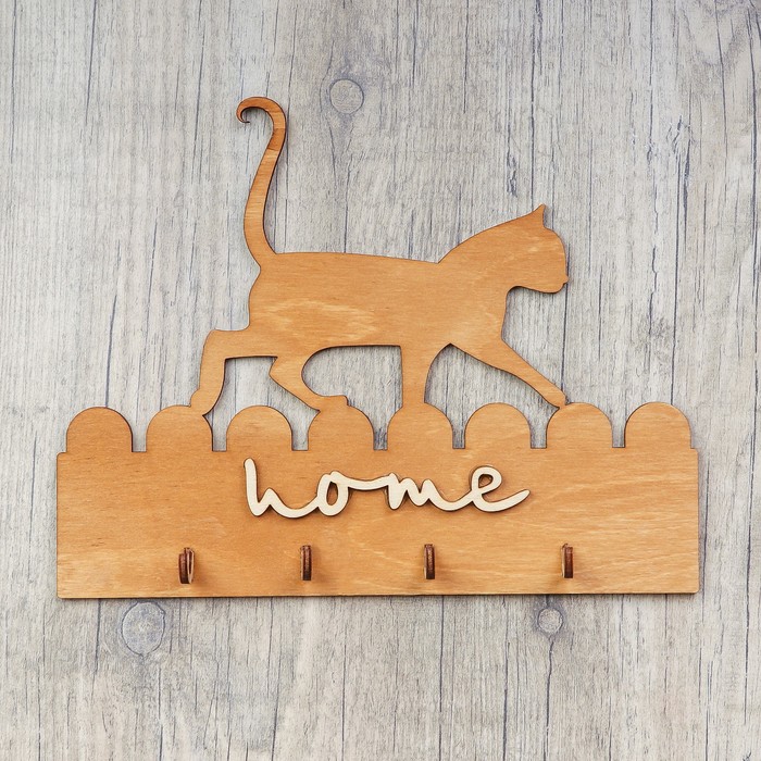 Ключница открытая "С кошкой" 25х15 см