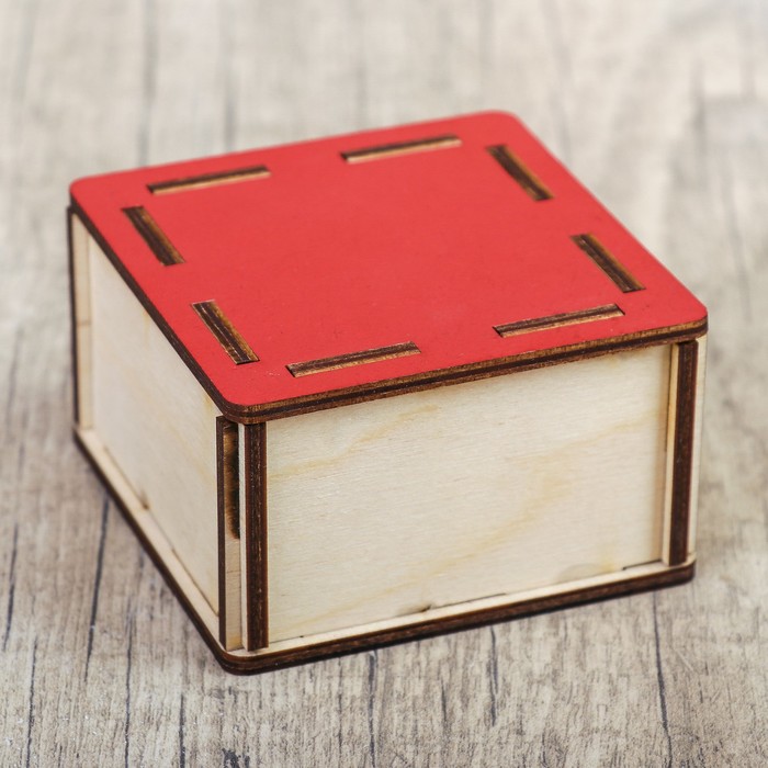 Шкатулка дерево "Классика" 8х8х4 см (набор 10 деталей)