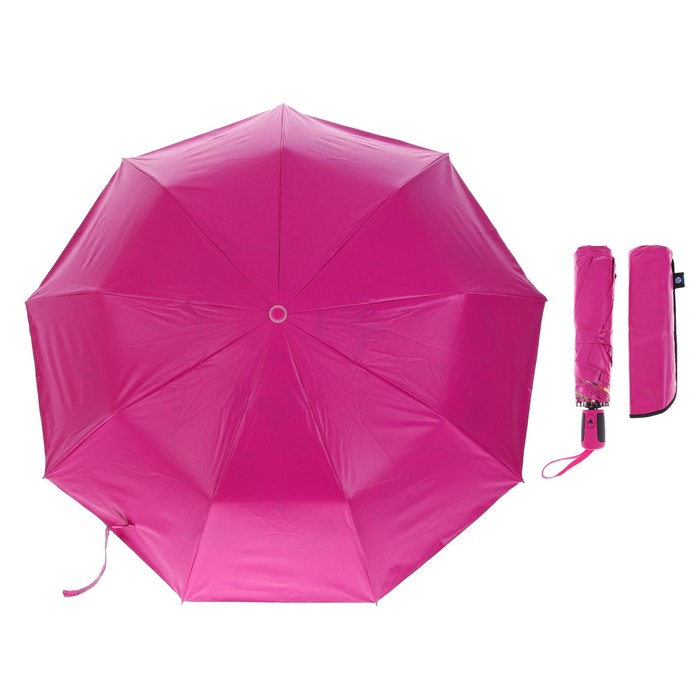 Зонт полуавтоматический "Тропики", R=51см, цвет купола фуксия