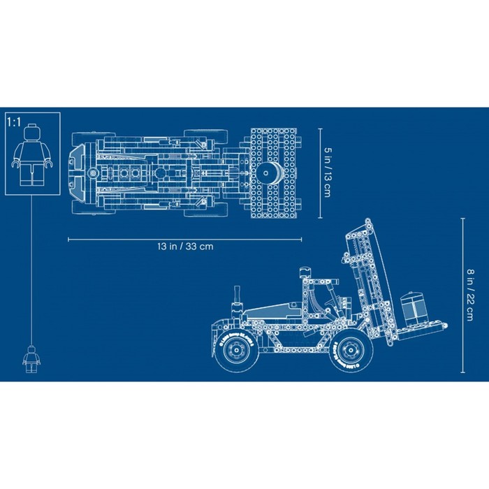 Конструктор «Сверхмощный вилочный погрузчик», 592 детали