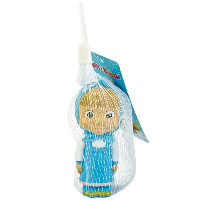 Игрушка для купания «Маша» в голубом платье, 10 см, в сетке