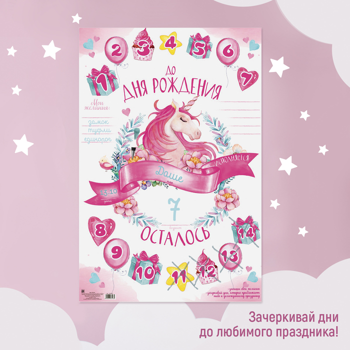 Плакат "Ожидание дня рождения"