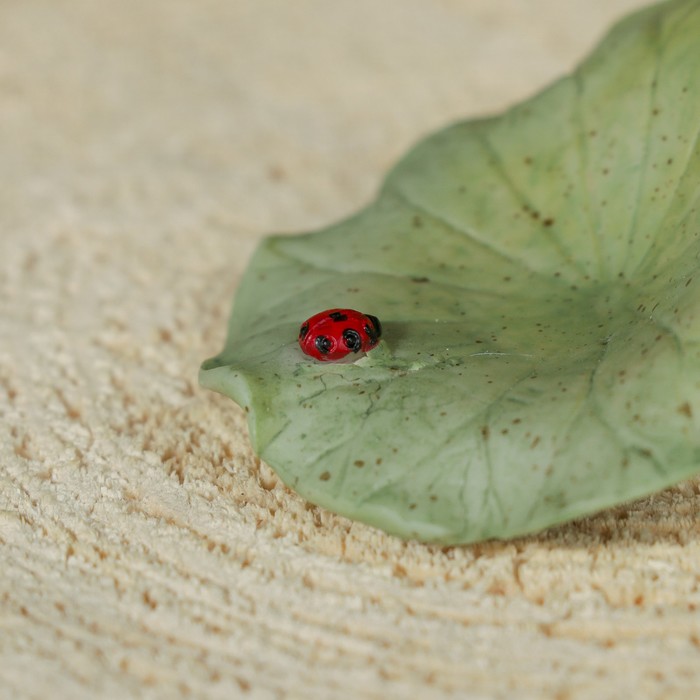 Сувенир полистоун "Лягушонок и божья коровка" 6,5х6,5х5 см