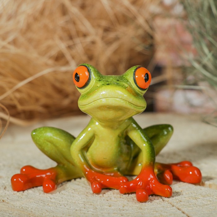 Сувенир полистоун &quot;Лягушка сидит&quot; 7х9 см