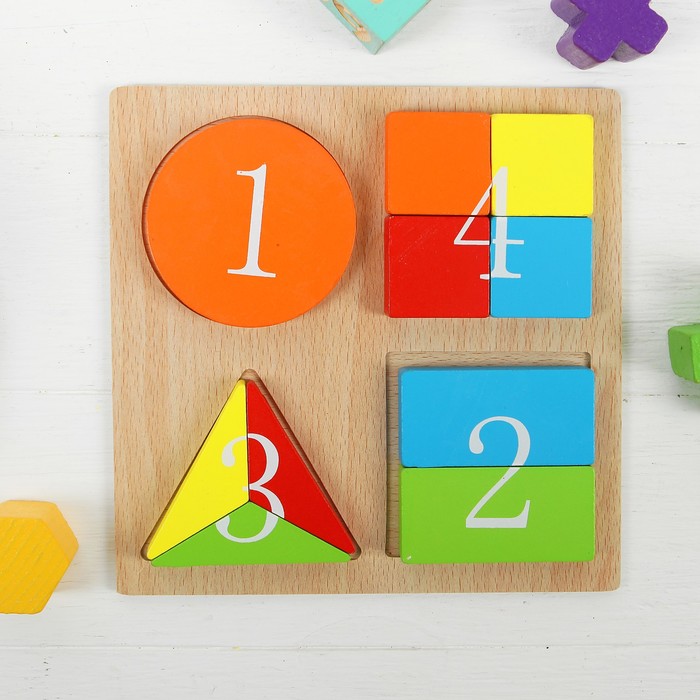 Головоломка "Дроби и целое. Собираем цифры"