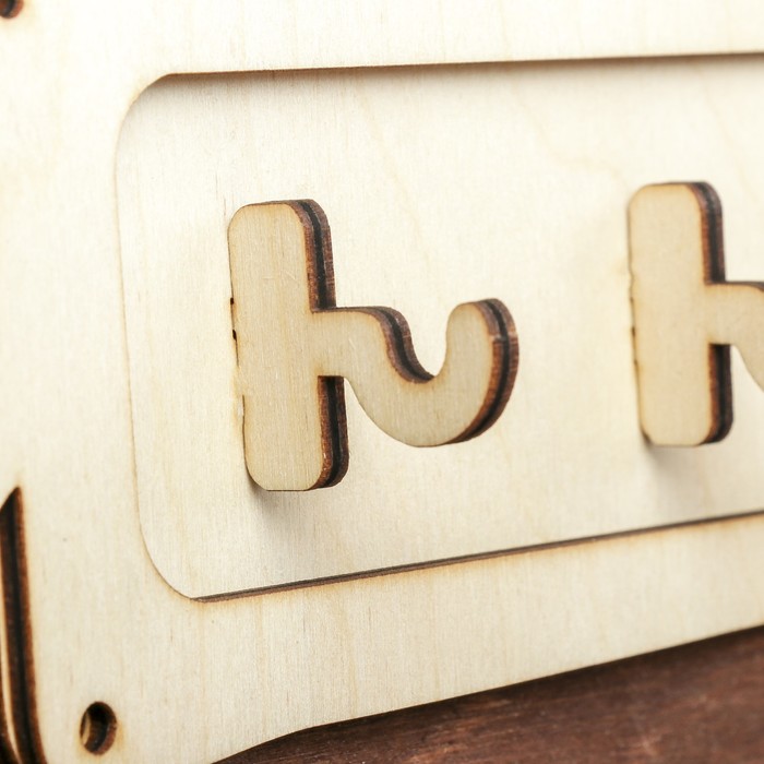 Вешалка «Жирафы» из фанеры, 32 × 23 см, в наборе 7 деталей