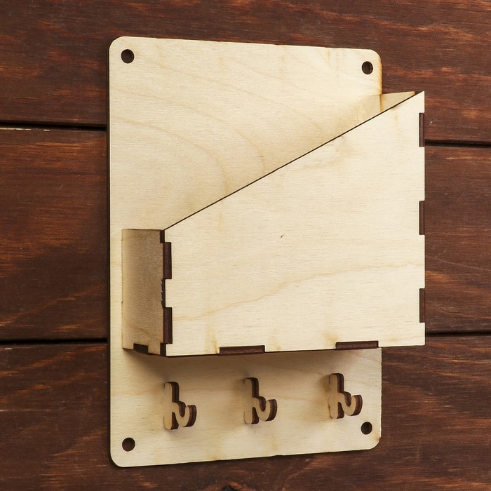 Вешалка "Для почты"из фанеры, набор 8 деталей 14х19 см