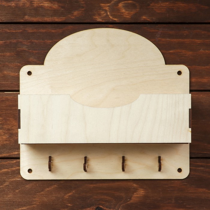 Вешалка "Для почты 2" из фанеры, набор 9 деталей 21х24 см