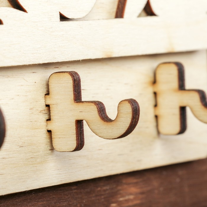 Вешалка "Белка" из фанеры, набор 5 деталей 16х21,5см