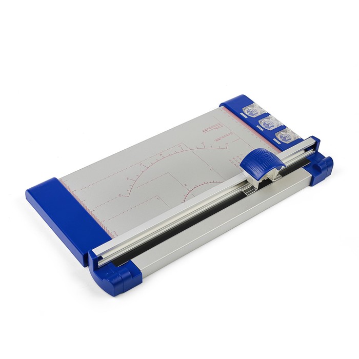 Резак для бумаги роликовый А4, до 3 листов, безопасное лезвие, длина реза 320мм