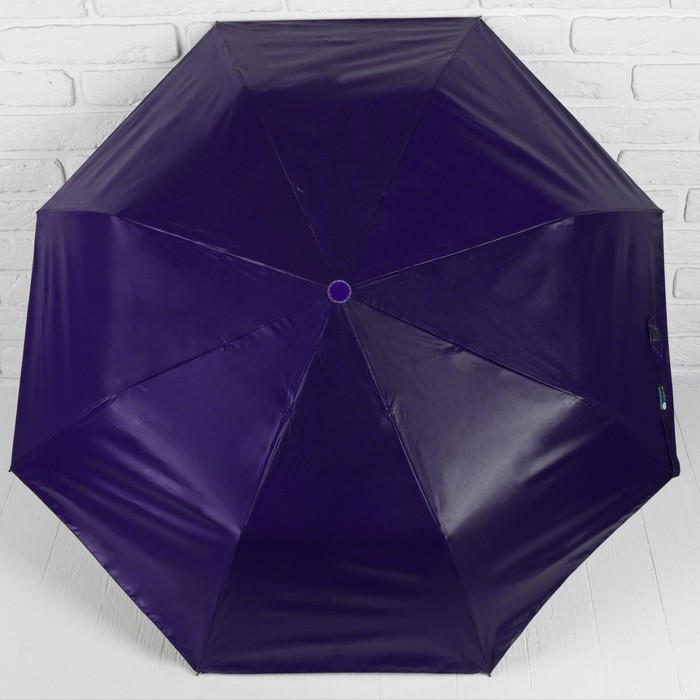 Зонт полуавтоматический "Цветы", R=50см, цвет купола фиолетовый, цвет рисунка МИКС