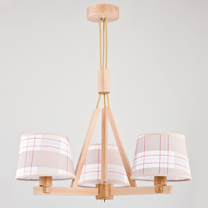 Люстра Vigo 1 3x40Вт Е14 светлое дерево 55x55x68см