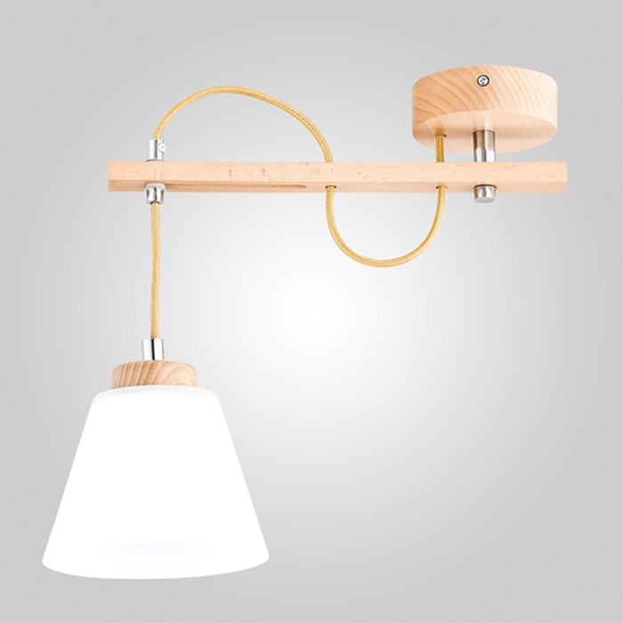 Светильник Bronx 1x60Вт Е27 светлое дерево, хром 16,5x38x40см