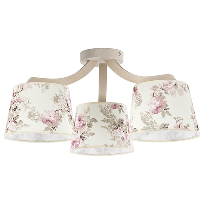 Люстра Pink 3x60Вт Е27 светлое дерево 49x49x26см