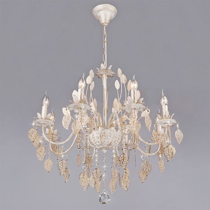 Люстра Folium 8x60Вт Е14 белый 71x71x100см