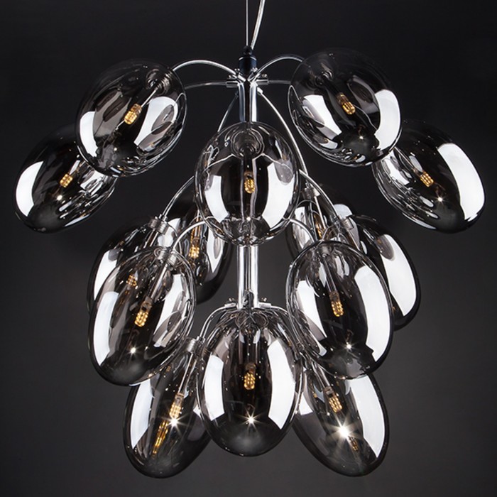 Люстра Grape 15x3Вт G4 хром 50x50x105см