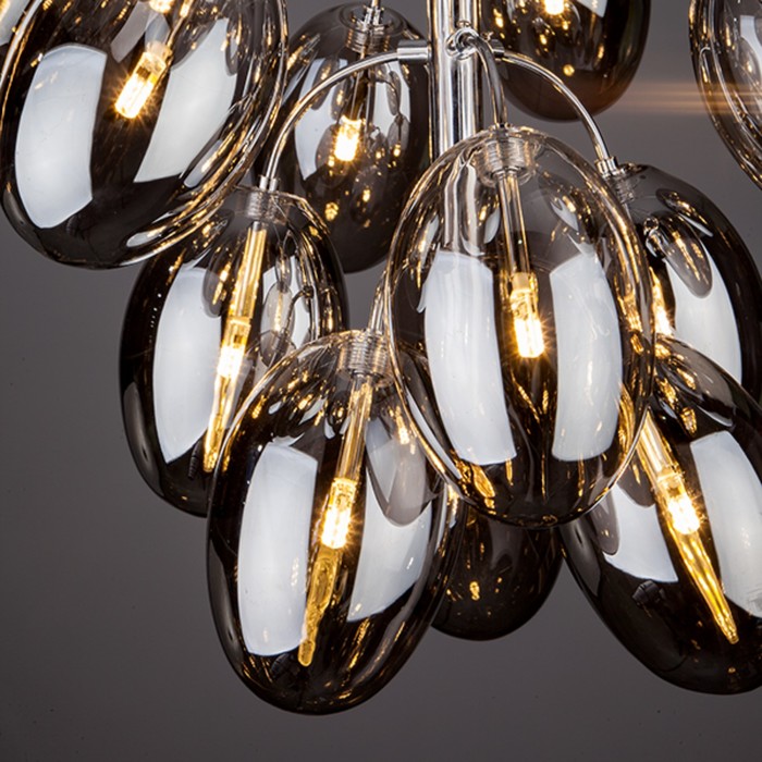 Люстра Grape 15x3Вт G4 хром 50x50x105см